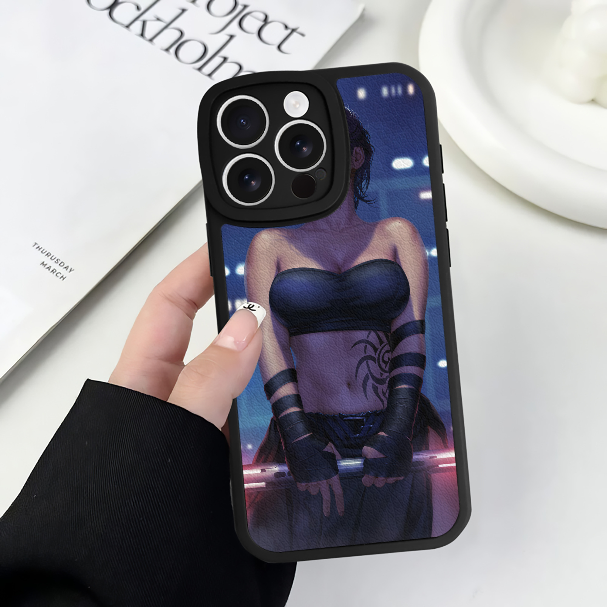 （画像用） スター・ウォーズ Star Wars 【iPhone 16シリーズ対応】シリコンスマホケース（レザー調） 材質：シリコン